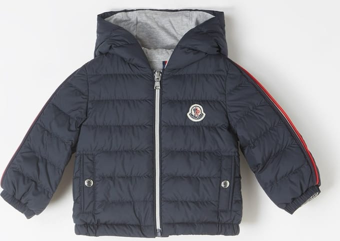Moncler Baty pufferjack met donsvulling - Blauw - Maat 68