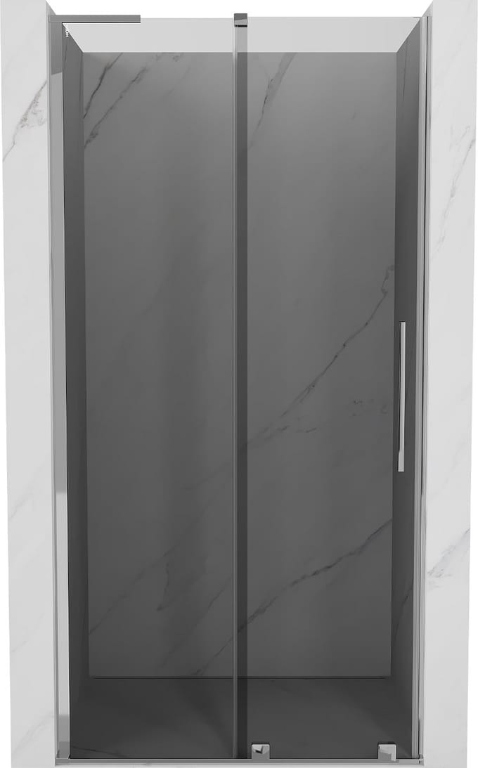 Mexen Velar L schuifbare douchedeur 110 , grafiet, chroom - 871-110-003-41-01