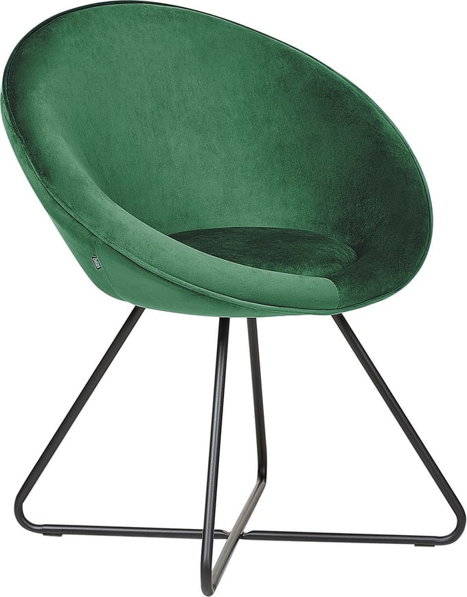 FLOBY II - Fauteuil - Smaragdgroen - Fluweel