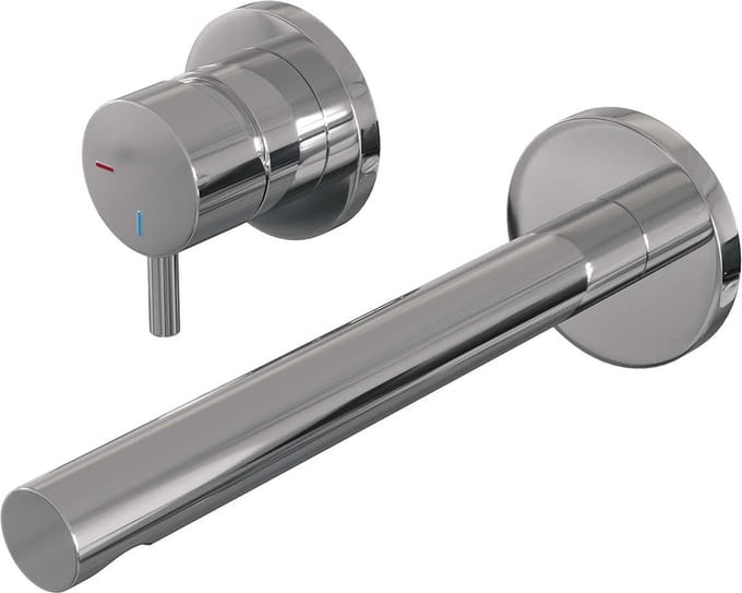 Brauer Chrome Edition inbouw wastafelmengkraan met rechte uitloop en rozetten model B2 chroom