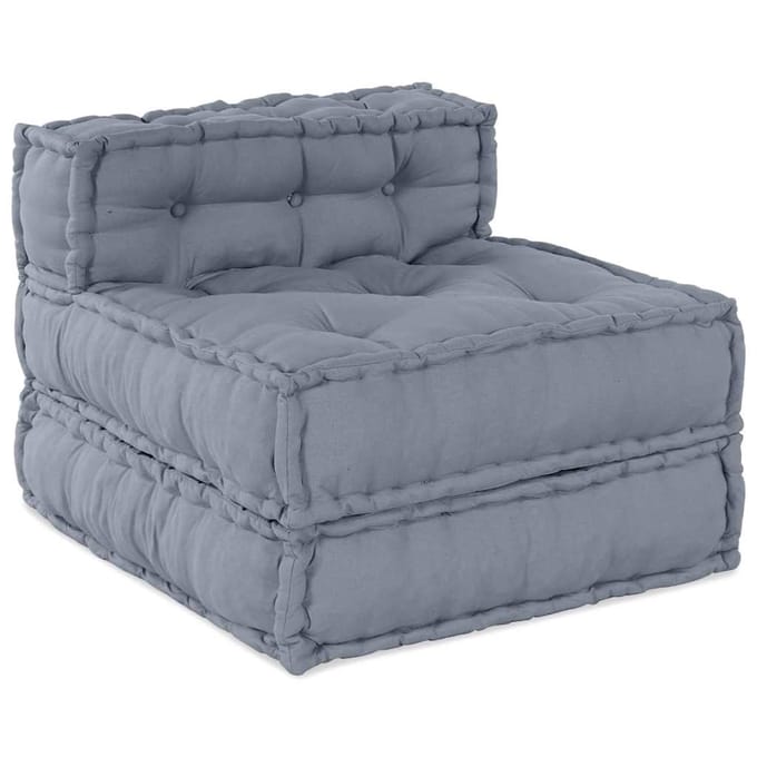 vidaXL - Modulebankeenheid - Stof - Grijs - 70 - x - 70 - x - 56 - cm