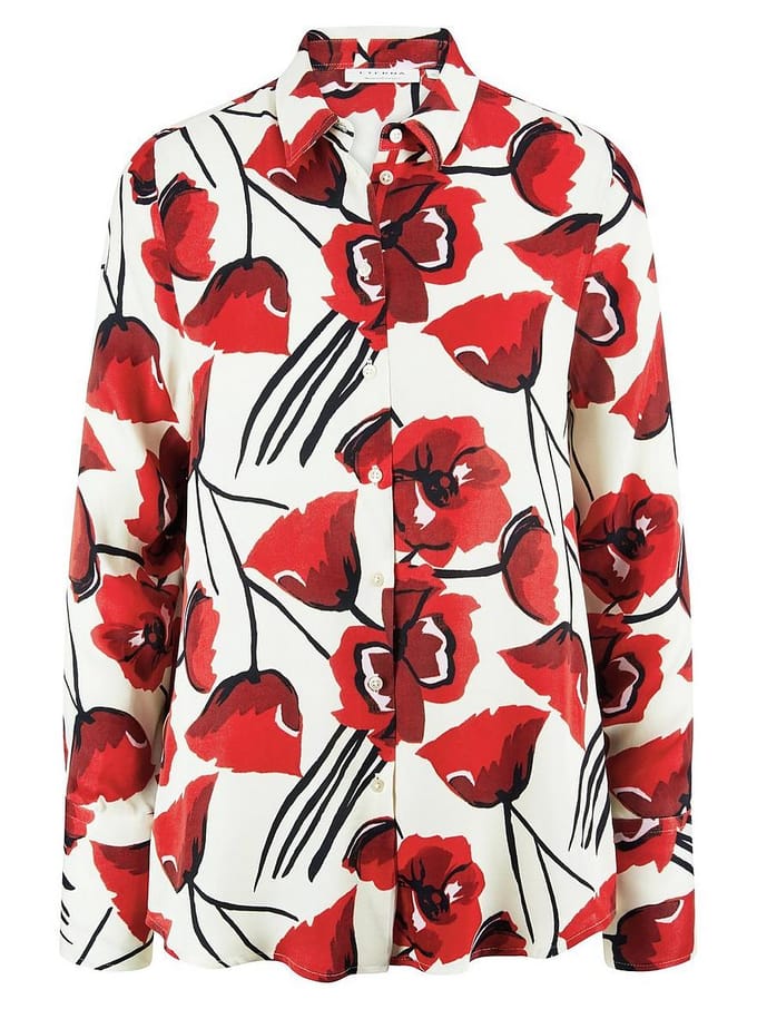 Blouse lange mouwen Van Eterna wit