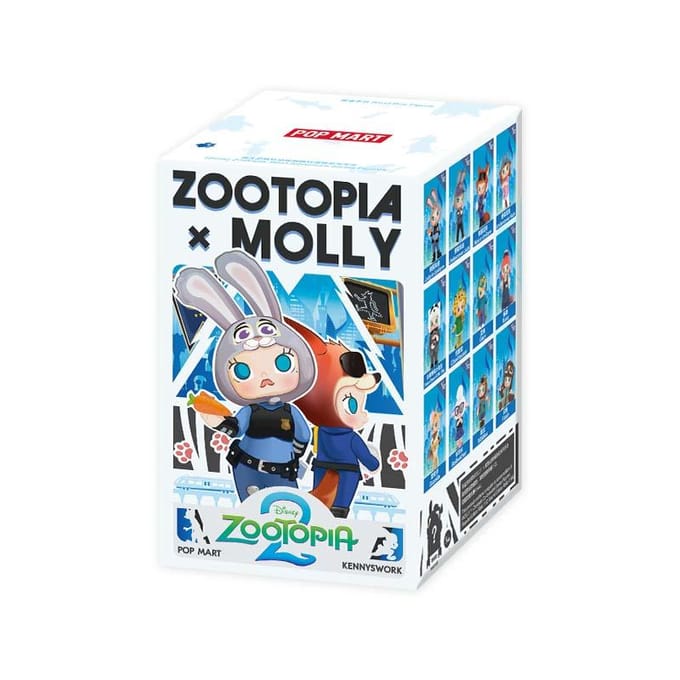 POP MART MOLLY × Zootopia Co-branded Serie Figuren Blind Box blue