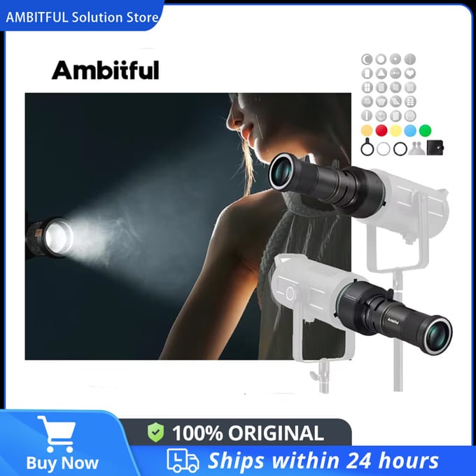 Ambitful AL300Pro AL300 Pro Optische Focuscondensor Art Special Effects Vormige Lichtbundel Cilinder met Vorm- en Kleurgel voor SL150III SL300III VL150 FV150 LA150R LA150R LA300R LA150D LA200D SL-60R