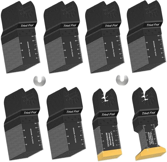 Professionele universele oscillerende zaagbladen van titanium - 100 stuks voor hout, kunststof, metaal