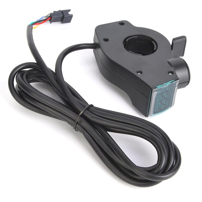 E-bike Duimgashendel LCD Digitaal Batterijspanningsdisplay Schakelaar gray