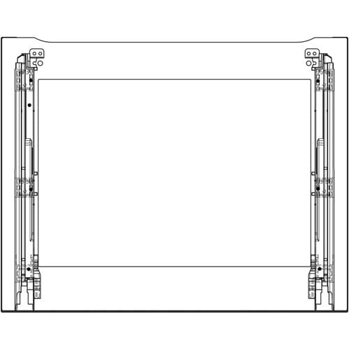 AEG voorste glas, zwart, 596x471mm 140225496284