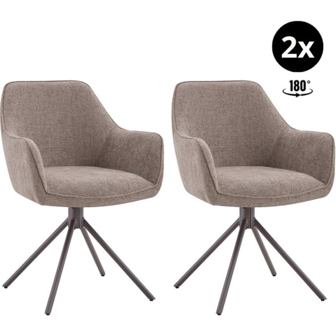 Multifurn Eetkamerstoel bo draaibaar (set van 2)