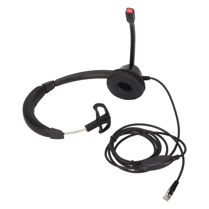 Monoaurale klantenservice headset volumeaanpassing enkelzijdige oorkoptelefoon met microfoon met ruisonderdrukking
