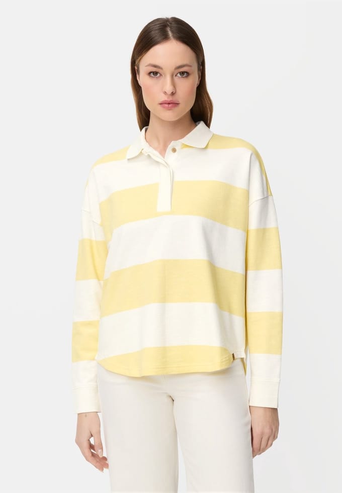 camel active Sweatshirt met knoopsluiting - Maat - Citroengeelwomenswear-S