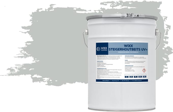 Wixx Steigerhoutbeits UV+ - 5L - RAL 7035 | Lichtgrijs