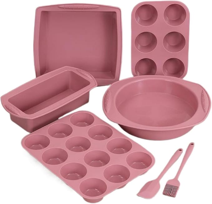 Muffin Bakjes - Cupcake Vormpjes - Zelf Bakken - Food-Grade Siliconen - Set van 7 - Multi