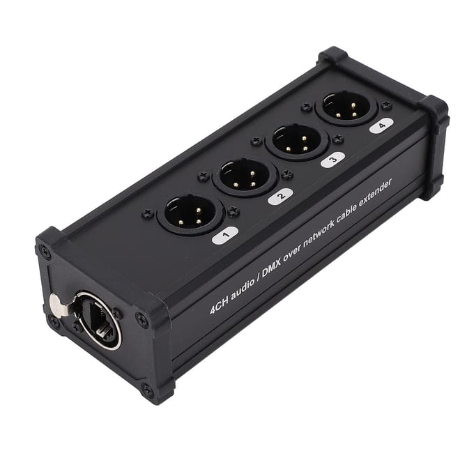 Multi Netwerk XLR Kabel Breakout 4 Kanaal 3 Pin Over RJ45 Ethercon Extender Geluidszender