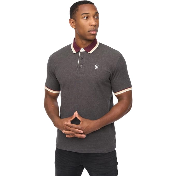 Crosshatch Heren Chimlacks Poloshirt (Zwart)
