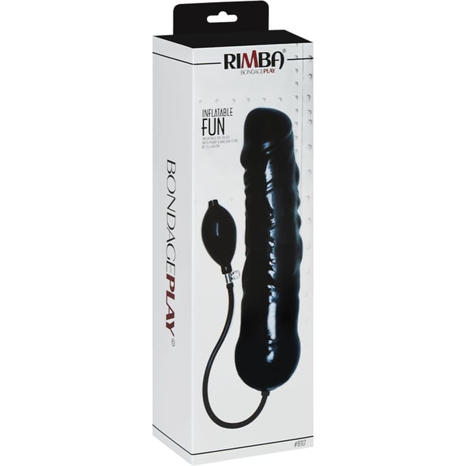 Rimba - XXL Opblaas Dildo Met Stevige Kern 34 x 7,5 cm
