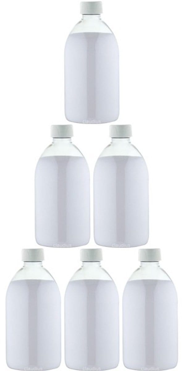 Scrubzout Perzik 650 gram - Fles met witte dop - set van 6 stuks - Hydraterende Lichaamsscrub