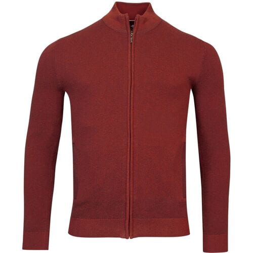 Baileys Vest Zip Allover Plated 2-Tone Jacquard Stone Red / male
