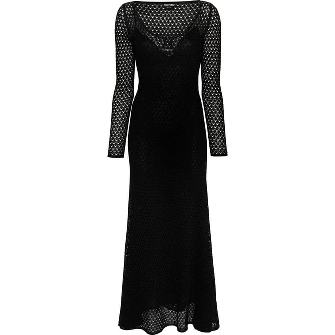 Tom Ford Lurex gehaakte maxi-jurk