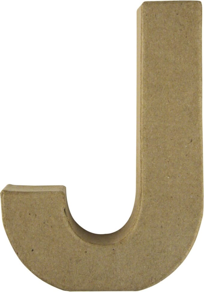 Papier mache letter J
