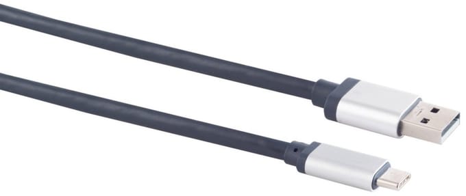 USB-C - USB-A kabel | USB2.0 | QC 18W | aluminium | 2 meter
