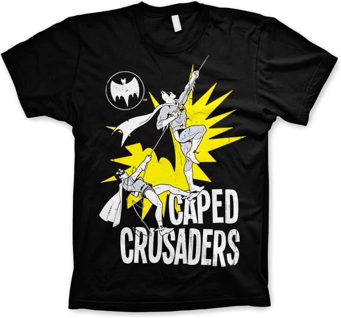 DC Comics Batman Heren Tshirt -M- Caped Crusaders Zwart