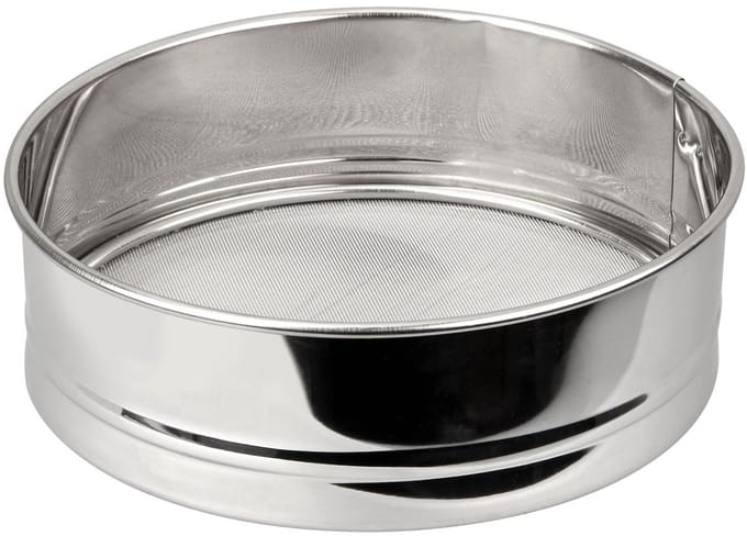 Roestvrijstalen extra fijne keukenzeef 18 cm diameter Fackelmann Basic