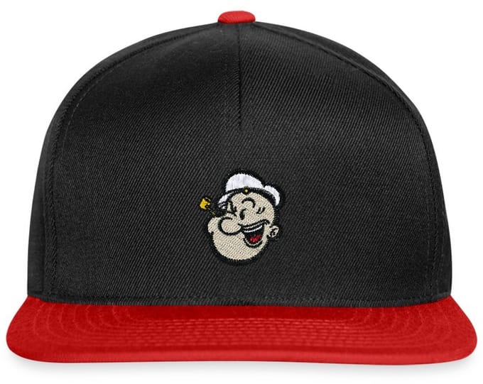 Popeye Als Borduurmotief Snapback cap