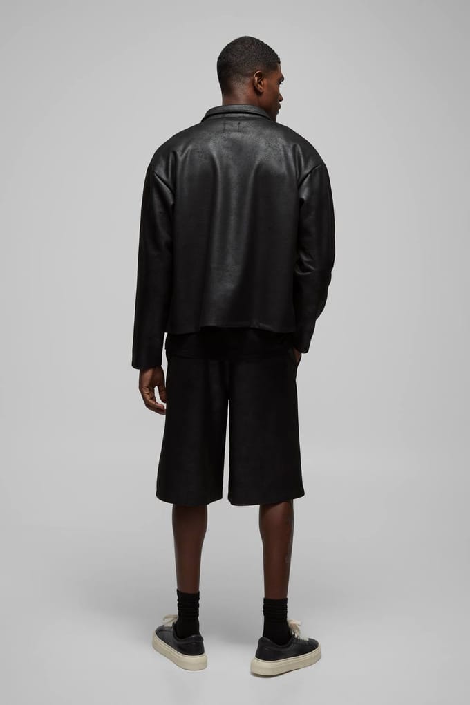 Antieke Suedette jorts met elastische taille | Black | Size Large