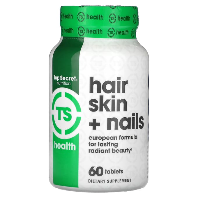 Top Secret Voeding, Gezondheid, Haar Huid + Nagels, 60 Tabletten