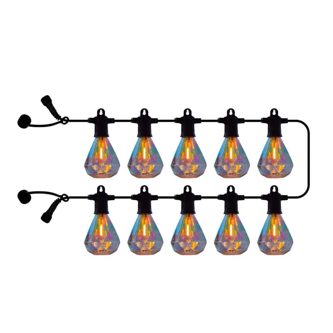 Sirius Marcus Lichtsnoer Buiten – Priklicht Tuinverlichting – Verlengset 10 Lampjes Diamantvormig – Clear