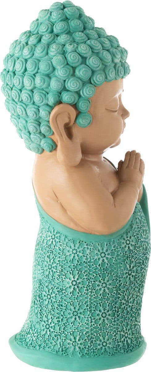 J-Line figuur Monnik Bidden - polyresin - azuur