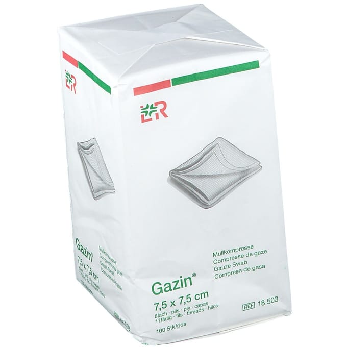 Gazin Gaaskompres 7.5 x 7.5cm 18503 100 Compressen
