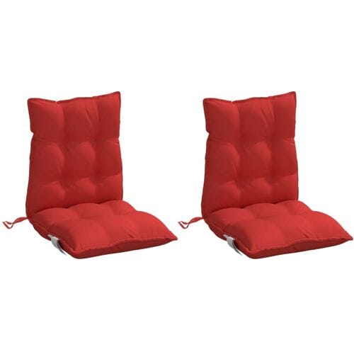 vidaXL - Stoelkussens - 2 - st - lage - rug - oxford - stof - rood