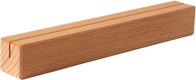 22cm - Houten Houder / Standaard / Menukaarthouder - Type: Smal-Beuken-Geolied