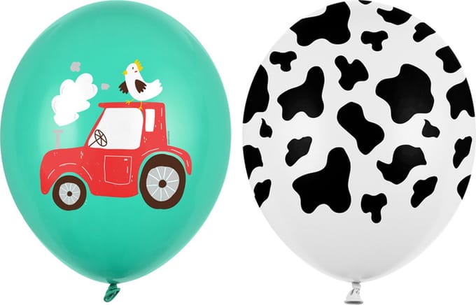 Partydeco - Partydeco ballonnen - Farm mix (50 stuks)