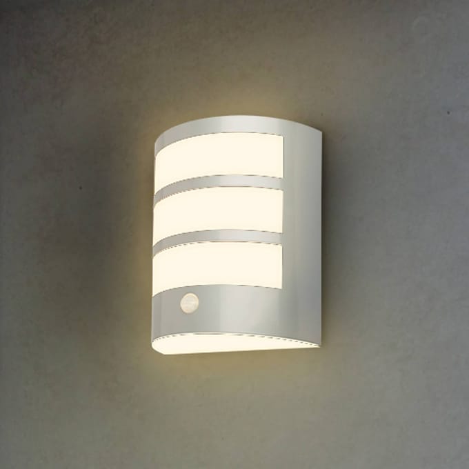 BRILONER - Wandlamp oplaadbaar - buitenlamp met bewegingssensor - chroom - 18 x 15 x 7 cm