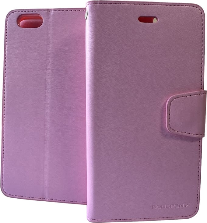 Portemonnee Book Case Hoesje Geschikt voor: iPhone 6 Plus / 6S Plus - licht roze