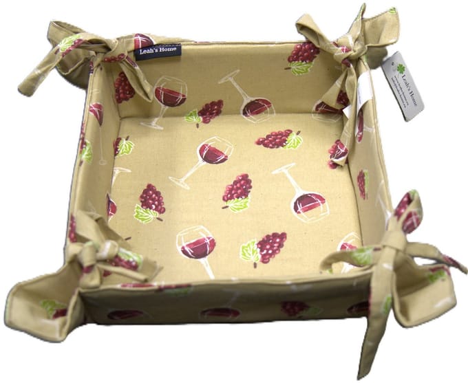 Broodmand - Stoffen mand - Wijn - Wine - Druiven - Breadbasket