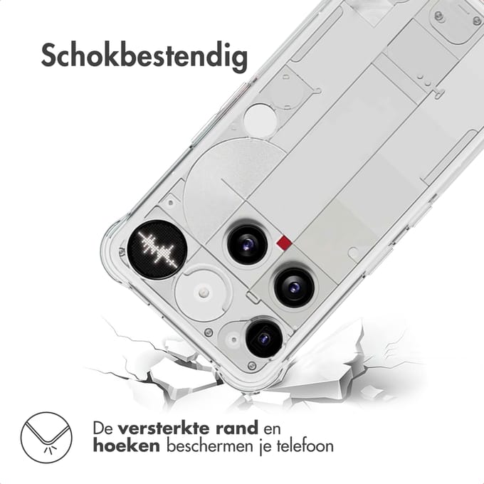 imoshion Hoesje - Geschikt voor Nothing Phone (3) - Shockproof Case - Transparant