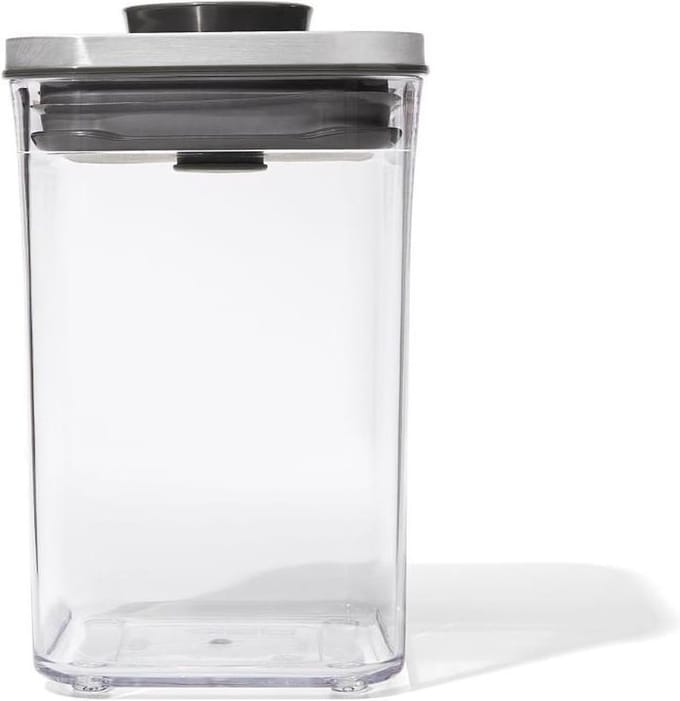 OXO - POP Steel Voorraadbus - Klein - Laag - 1,0 Liter