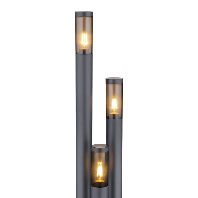 Globo Mastlamp Boston, 3-lamps, antraciet