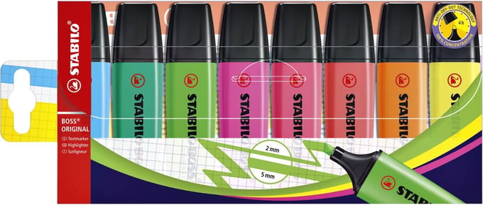 Fluorescerende Markeerstift Set Stabilo Boss Multicolour (5 Stuks)