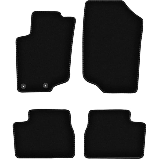 BASIC zwarte veloursmatten voor: Peugeot 207 SW, stationwagen, hatchback (2006-2012)