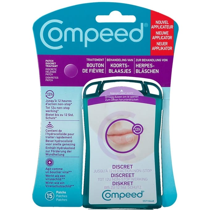 Compeed® Patch voor Koortsblaasjes, met Applicator (15 st.)