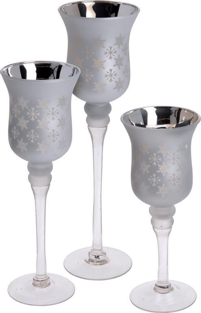 Home & Styling Set van 3 luxe kandelaren