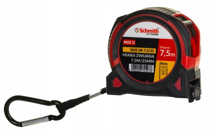 Schmith Rolbandmaat 7,5m x 25mm - Robuust & Naukeurig