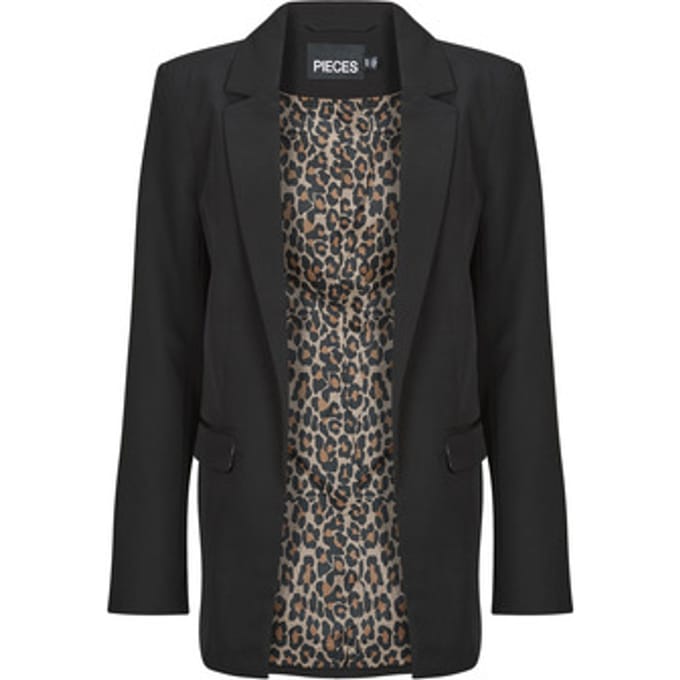 Regular fit longblazer met leo-motief binnenkant model 'BOZZY'