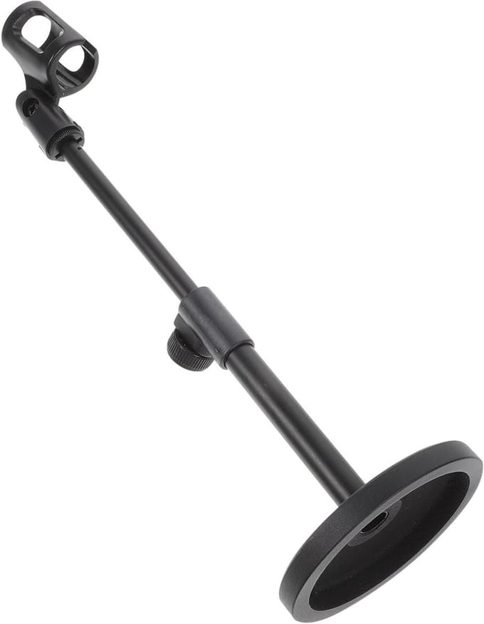 Microfoonstandaard Desktop - Microfoonhouder Tafel - Live Streaming Opnames - Verstelbare Hoek - 26-36 cm Hoogte - Zwart