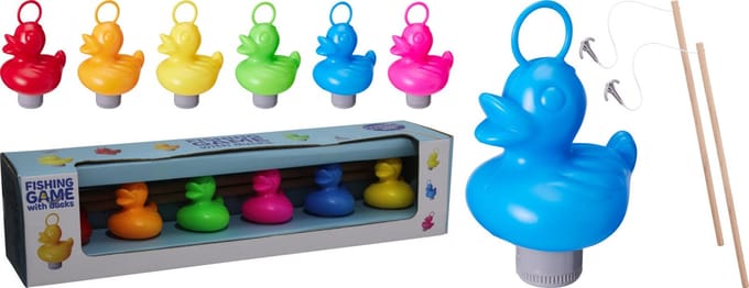 Home & Styling Eenden Vangspel - 6 Eendjes met 2 Hengels - Multi