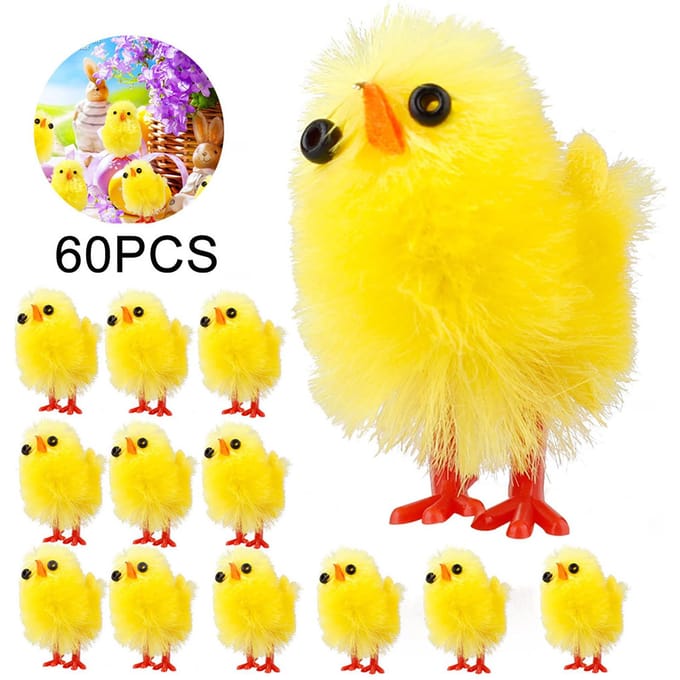 Mini Paaskippetjes, 60 stuks, 3 cm hoog   60 stuks 3 cm stijl yellow